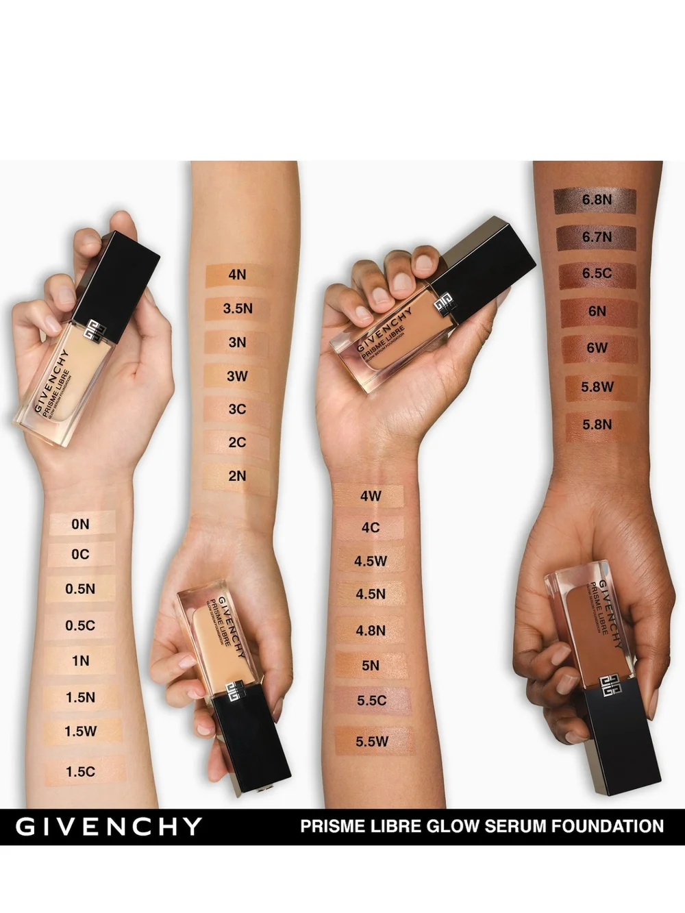 Givenchy Prisme Libre Glow Serum Foundation In 6W